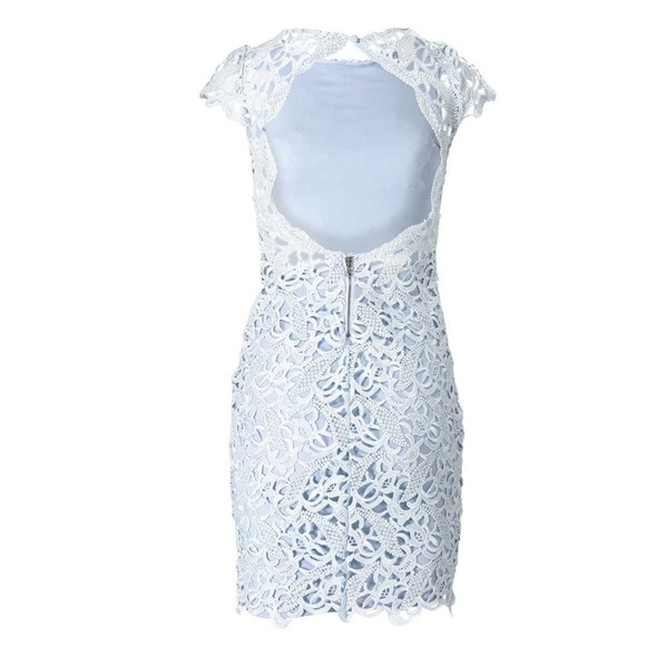 ALICE + Olive blue open back cut out lace dress size XS - Picture 10 of 16
